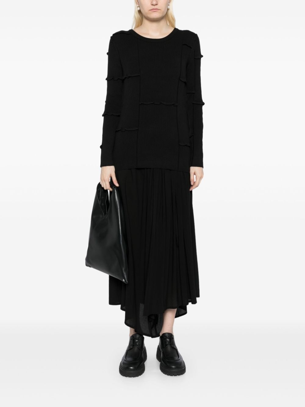 ribbed-knit long-sleeved jumper - 2