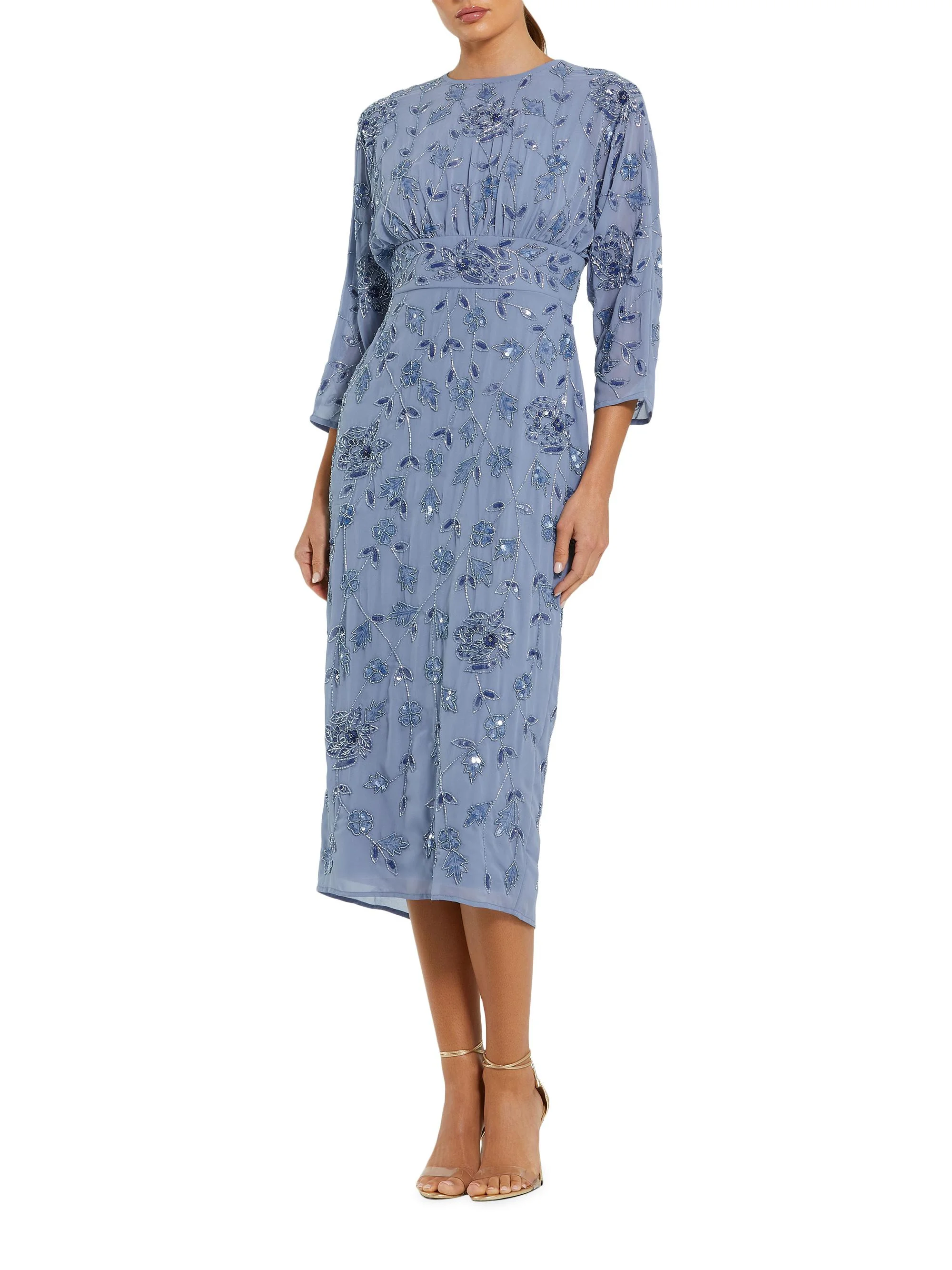 Women's Cocktail Georgette Midi-Dress - Twilight - 1
