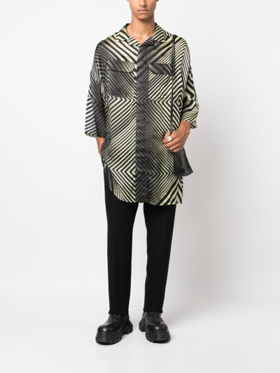 Rick Owens Magnum Tommy geometric-pattern shirt outlook