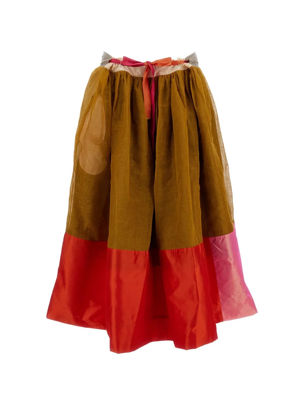 patchwork midi skirt - 1