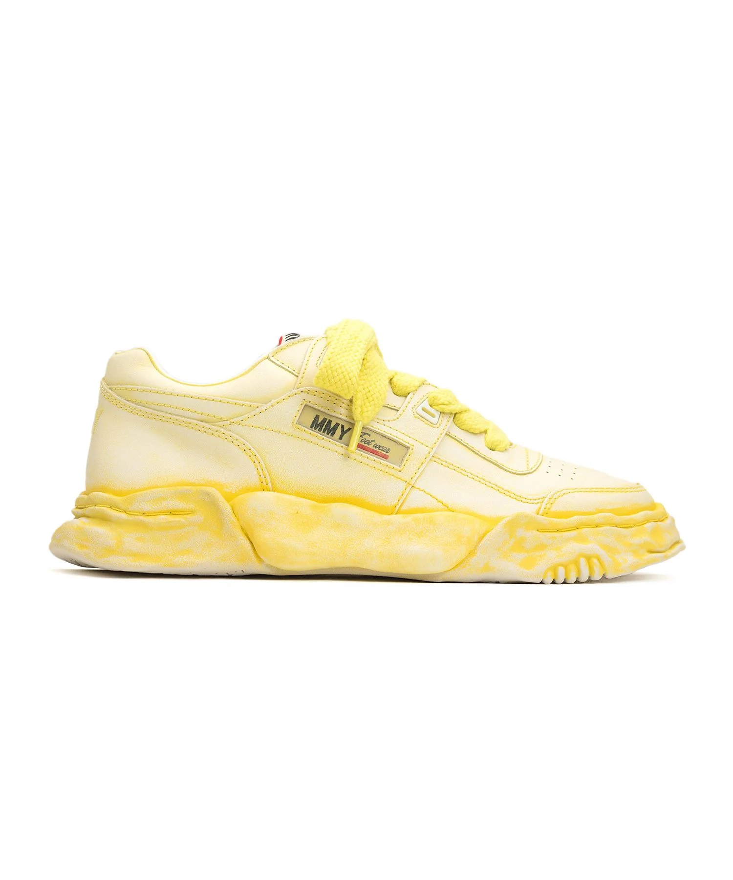 "PARKER" OG Sole Faded Effect Leather Low-top Sneaker - 1