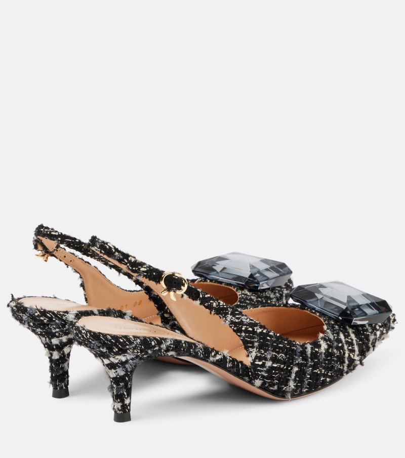 Jaipur 55 bouclé slingback pumps 3