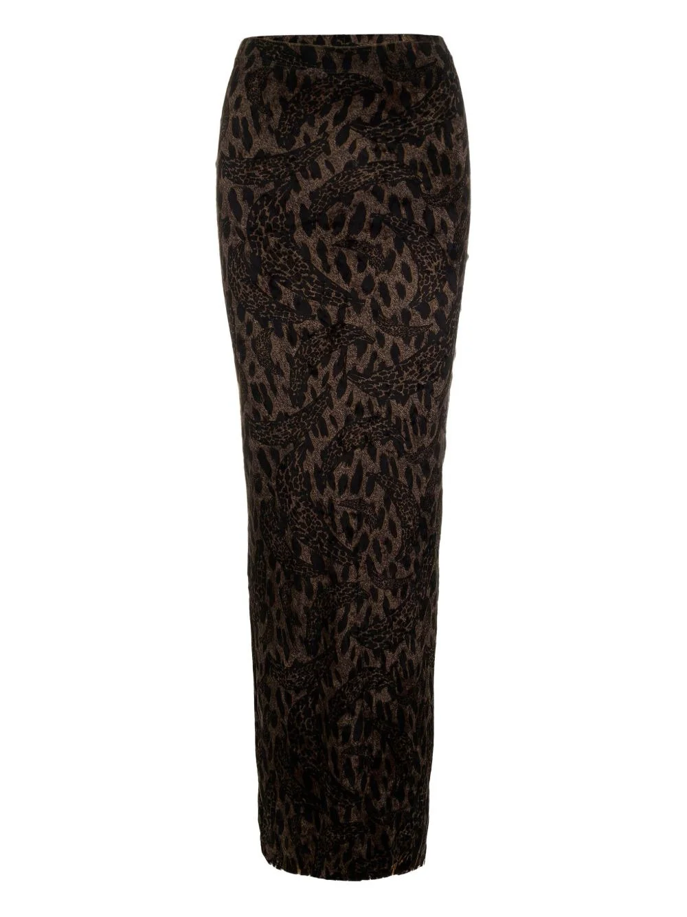 animal-print maxi skirt - 1
