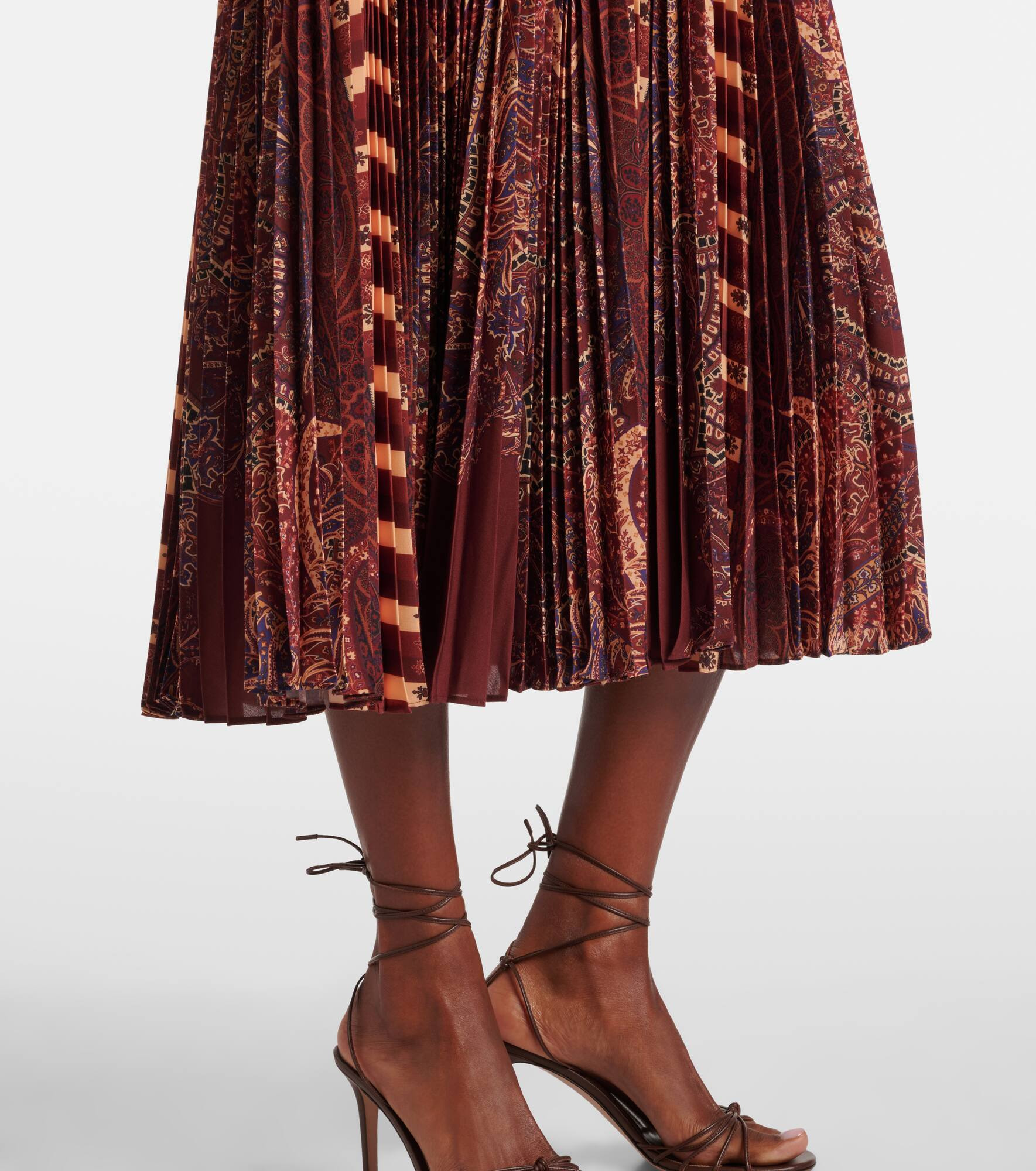 Sarai pleated midi dress - 6