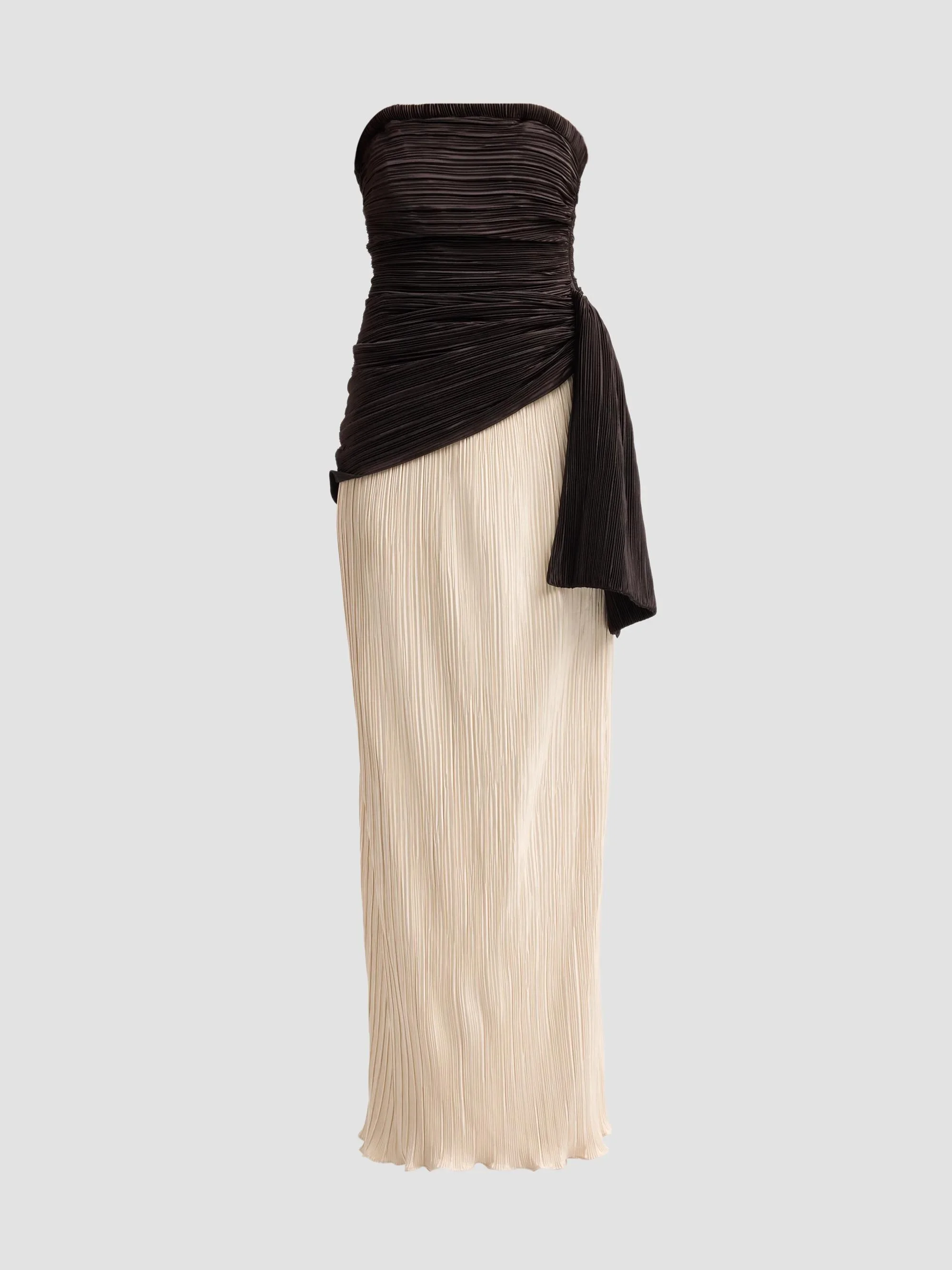 Women's Laia Colorblocked Bustier Maxi Dress - Black Multi - 1