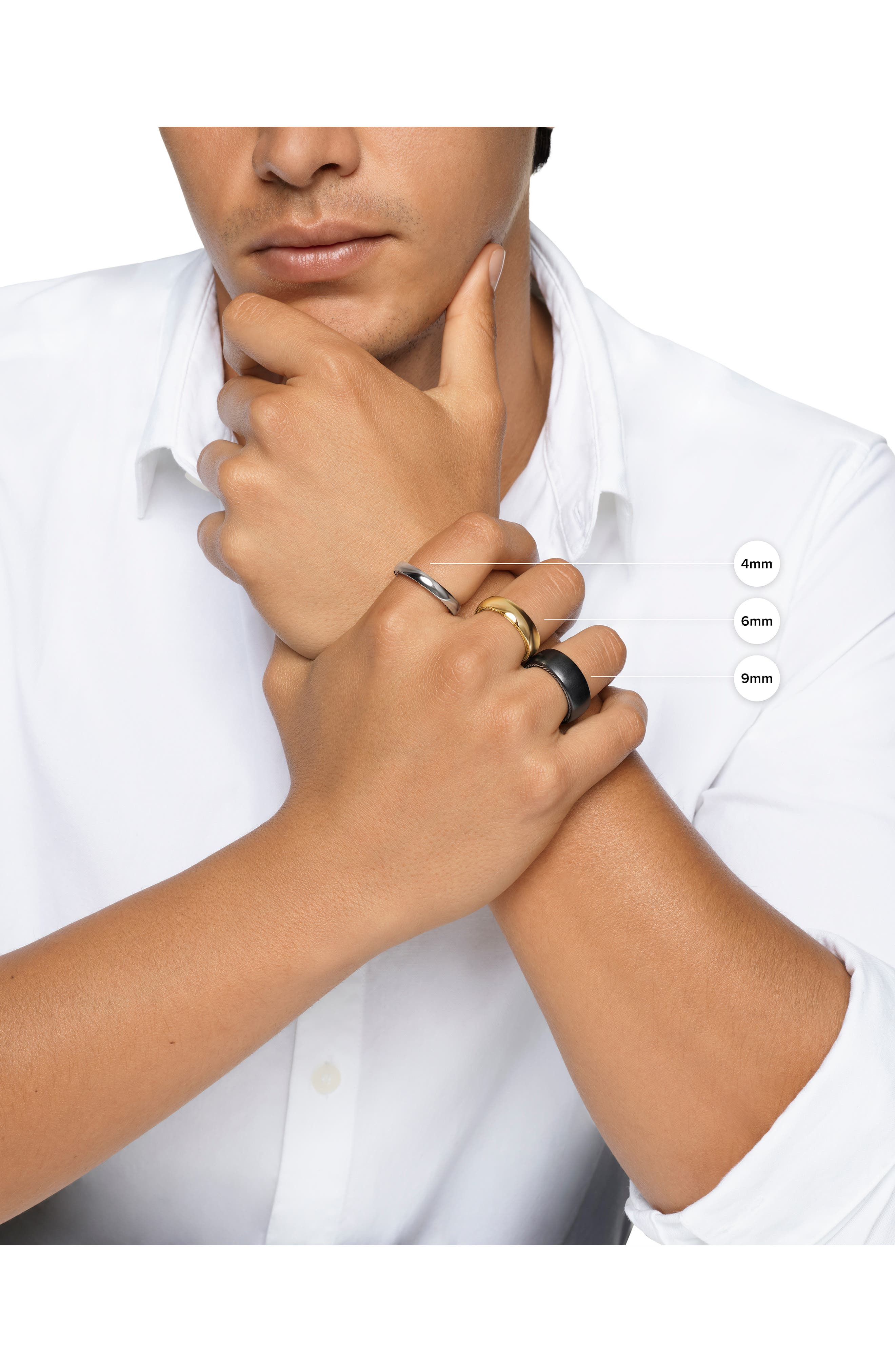 David Yurman Classic Cable Band Ring in Silver at Nordstrom - 6