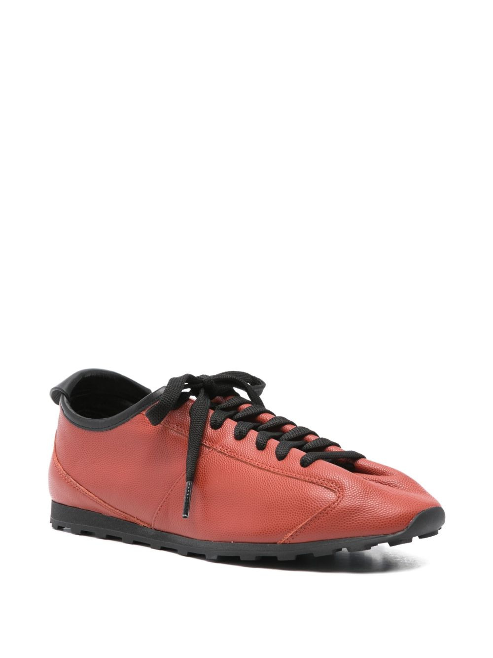 leather lace-up sneakers - 2