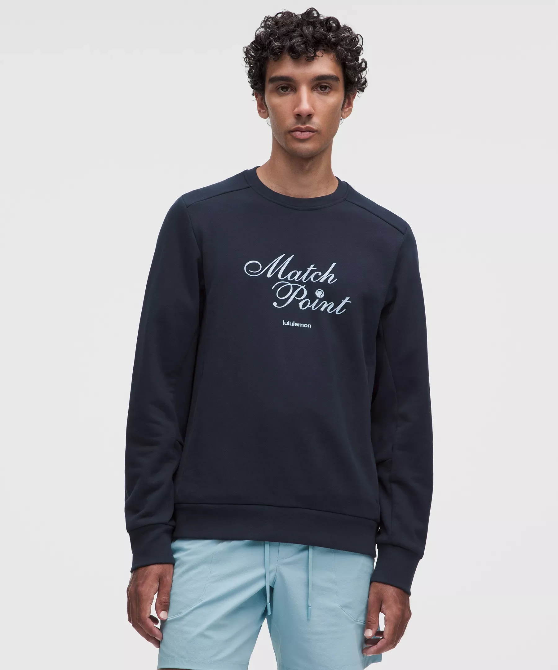 French Terry Classic-Fit Crewneck *Tennis Graphic - 1