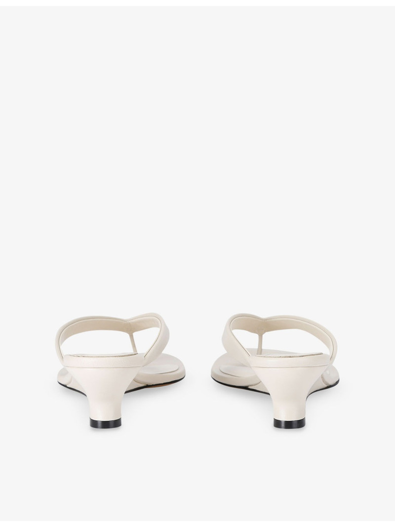 LE MONDE BÉRYL Micro Wedge Thong-Strap Leather Sandals outlook