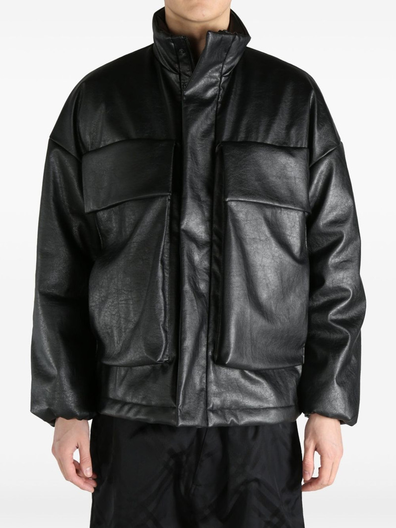 N.Hoolywood faux-leather jacket outlook