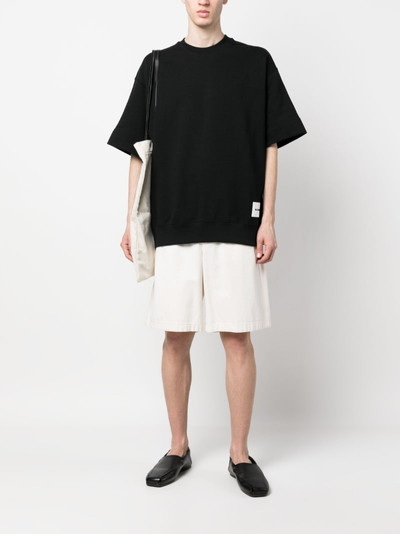 Jil Sander logo-patch short-sleeve sweatshirt outlook