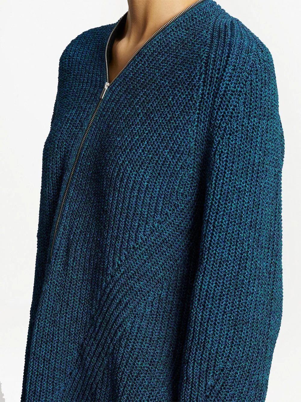 chunky knit zip top - 5