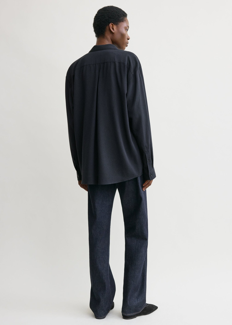 Classic fluid shirt navy 4