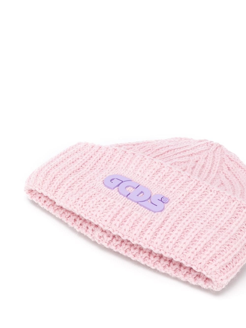 ribbed logo beanie - 2