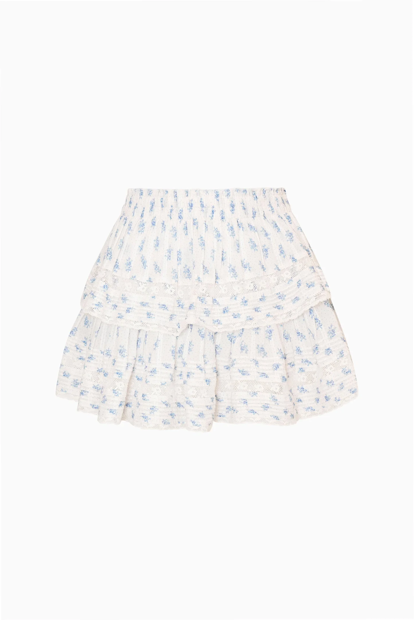 Indigo Cloud Ruffle Mini Skirt - 1