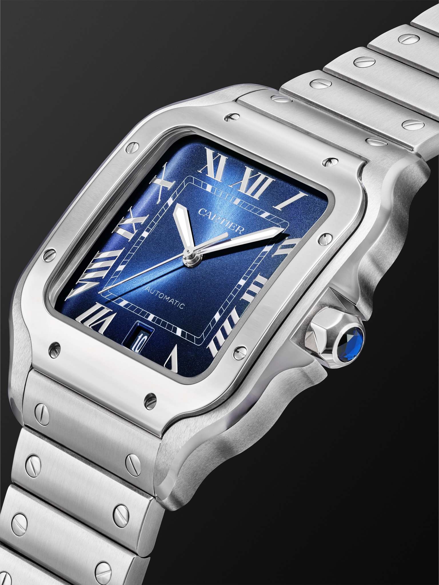 Santos de Cartier Automatic 39.8mm Interchangeable Stainless Steel and Alligator Watch, Ref. No. WSS - 3