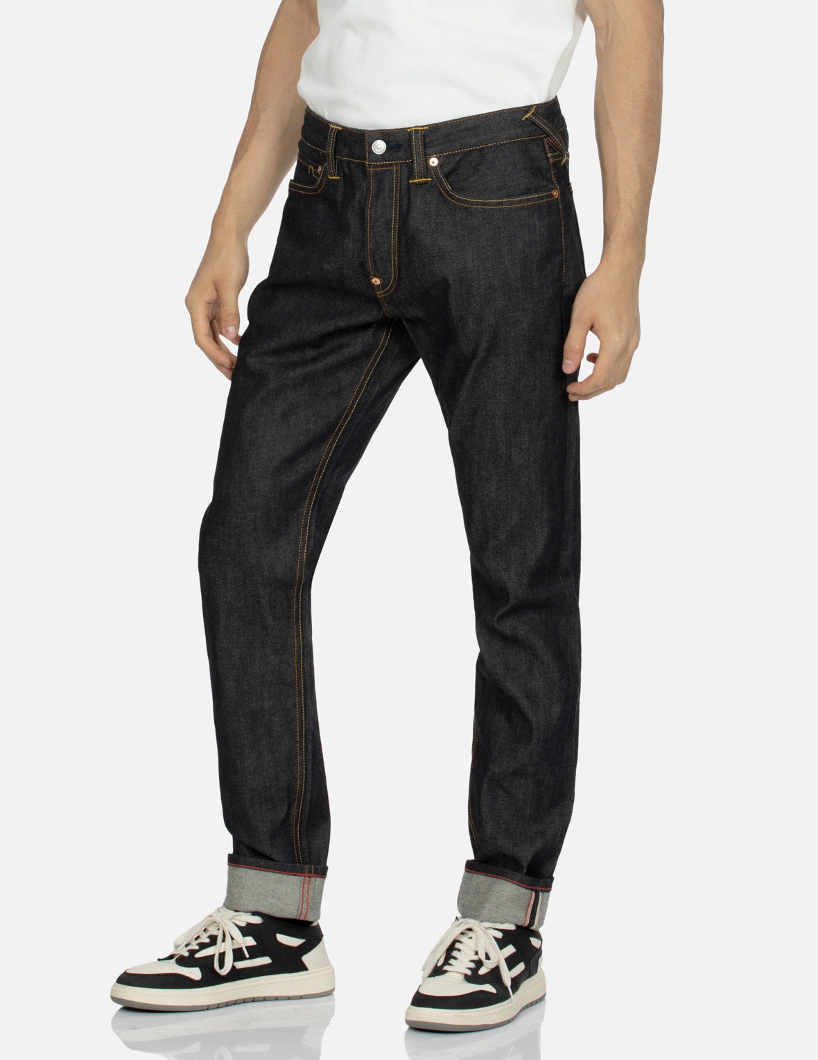 Fukurokuju Embroidery  Carrot Fit Jeans #2017 - 8