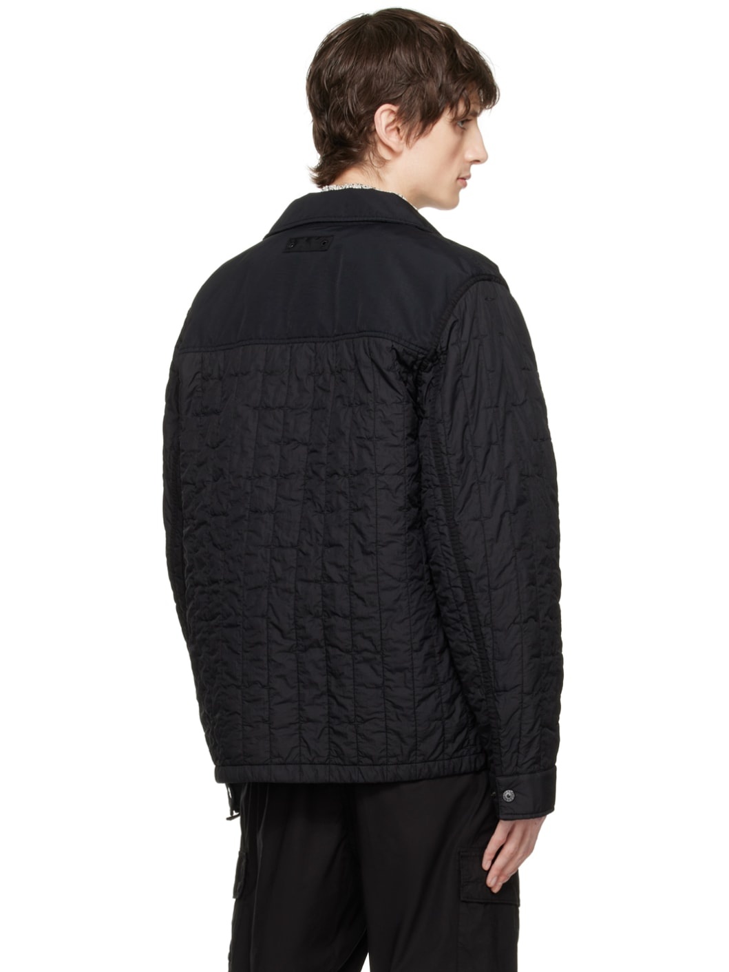 Black Quilted Jacket - 3