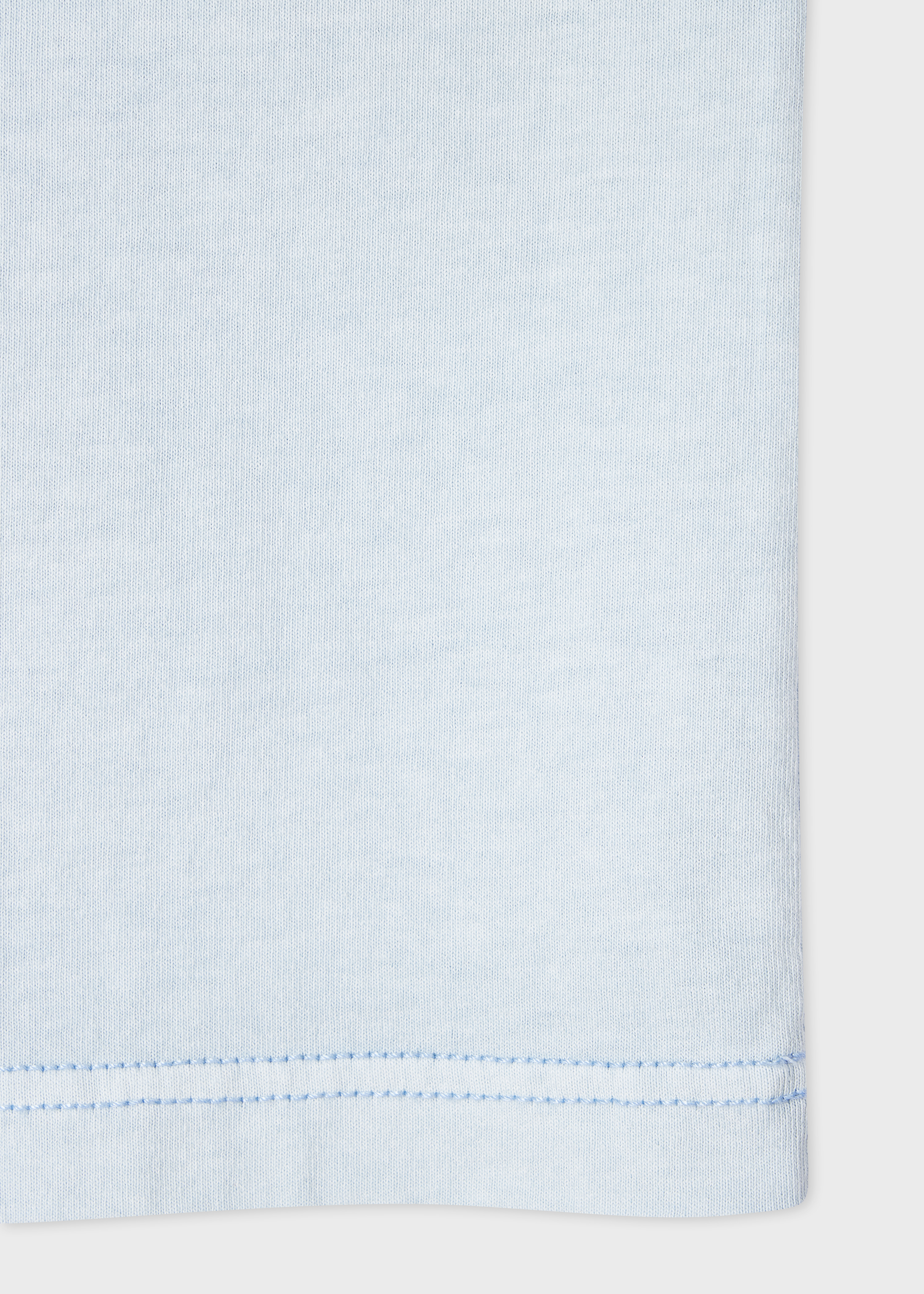 Pale Blue Pigment Dyed 'Happy' T-Shirt - 2