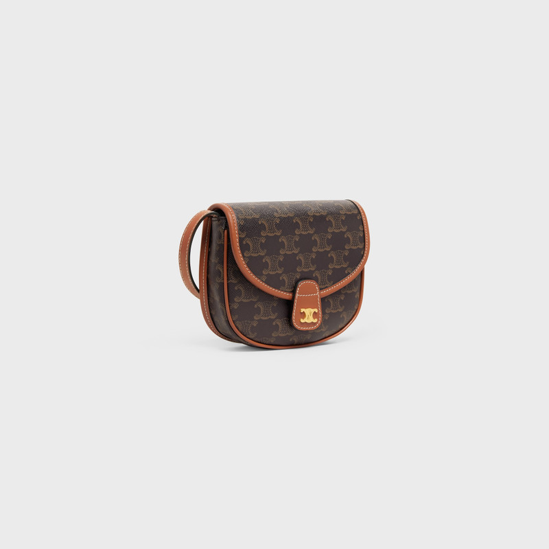 CELINE Mini Besace in Triomphe Canvas and calfskin outlook