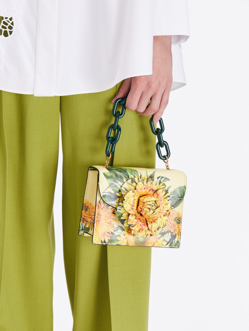 Oscar de la Renta SUNFLOWER PRINTED MINI TRO BAG outlook