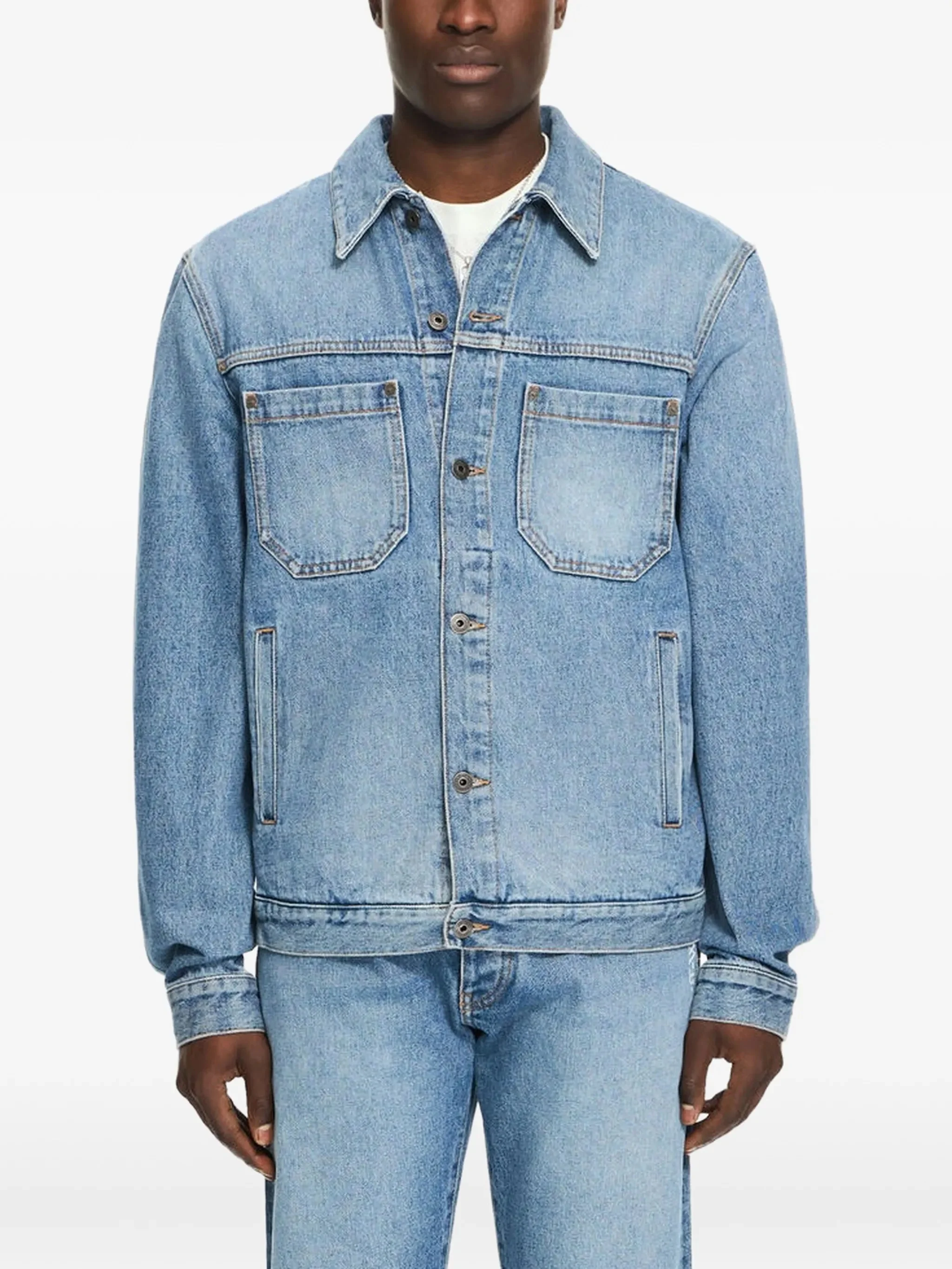 Off-white Half Arrow Denim Skate Jacket - 1
