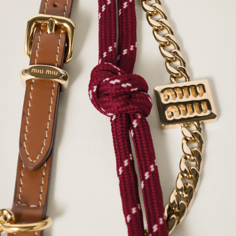 Miu Miu Leather, cord, and metal trick outlook