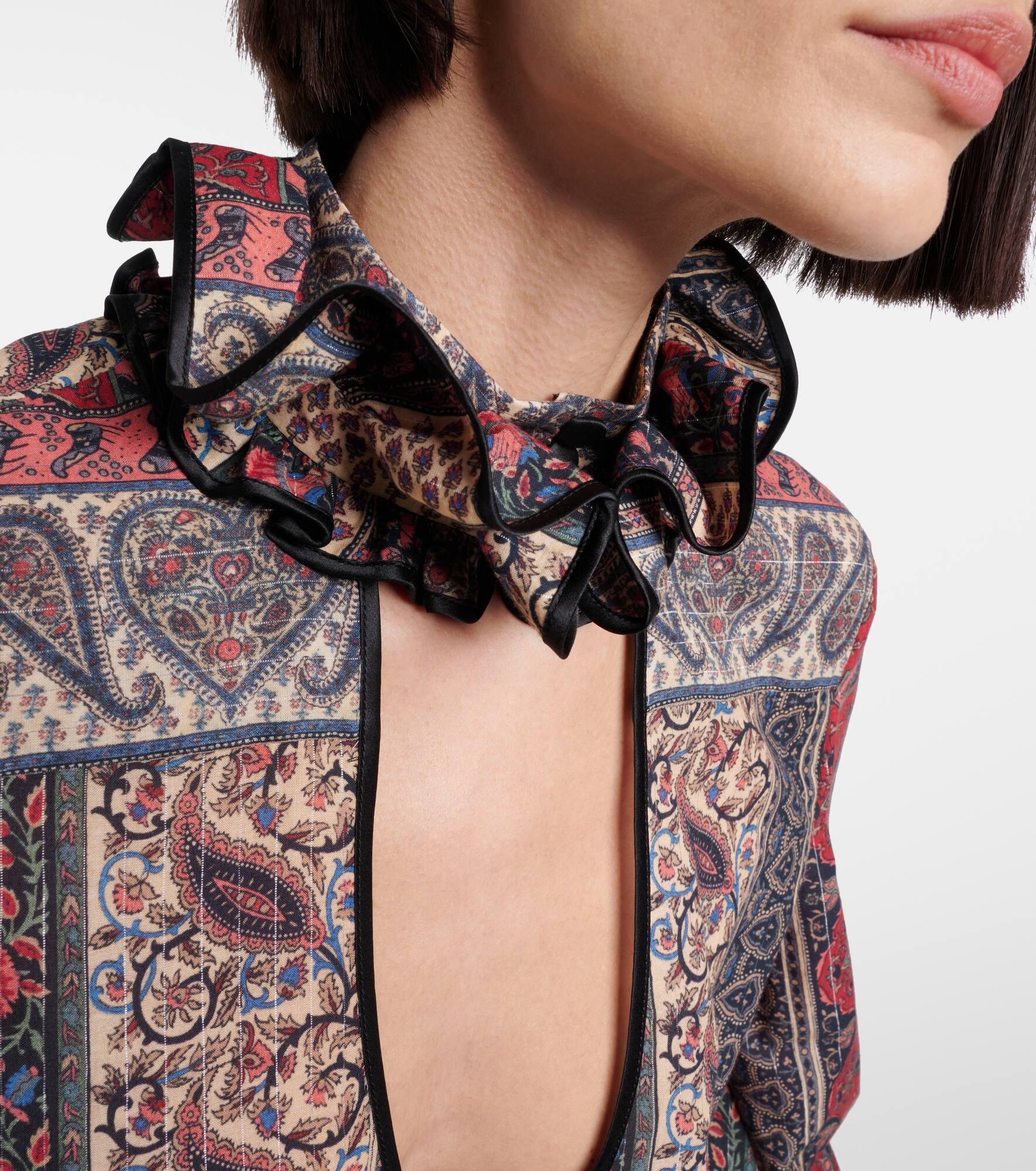 Paisley cotton mousseline blouse - 4