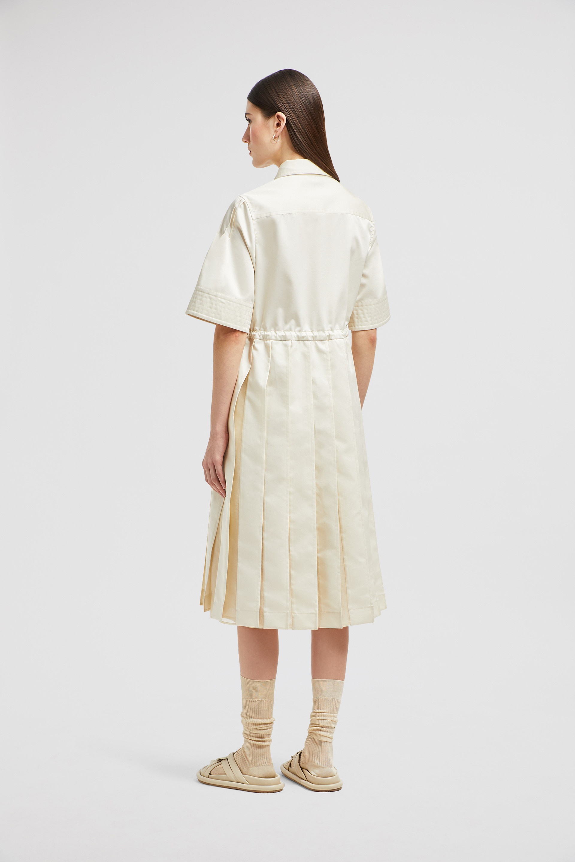 Cotton & Silk Midi Shirt Dress - 5