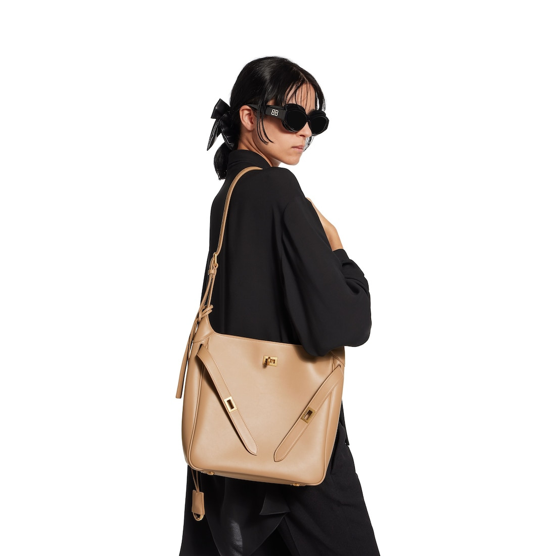Women's Bel Air Small Hobo Bag  in Latte - 7