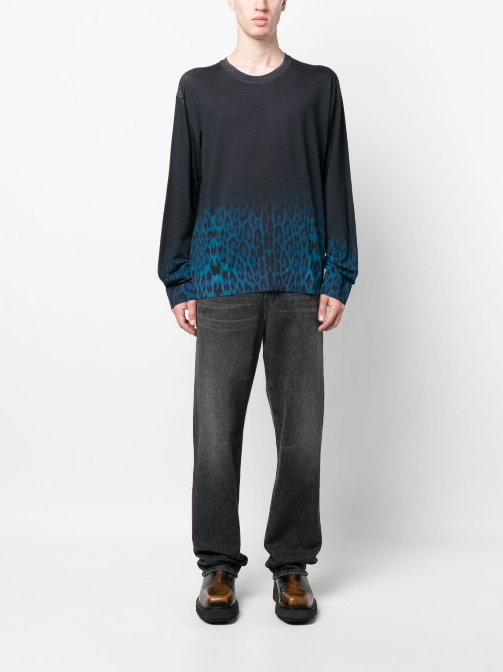 Jaguar Degrade print wool jumper - 2