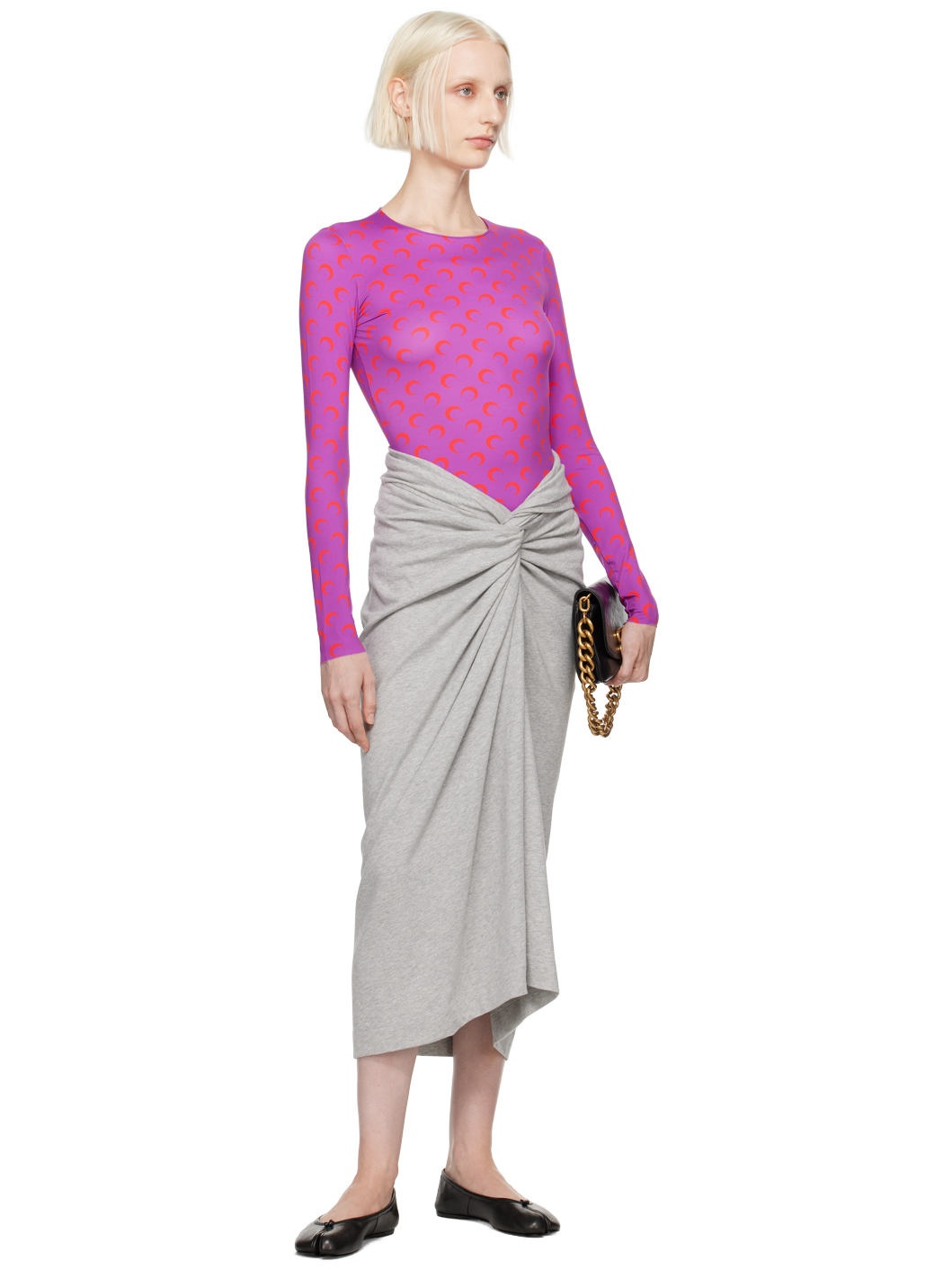 Purple Moon Printed Second Skin Long Sleeve T-Shirt - 5