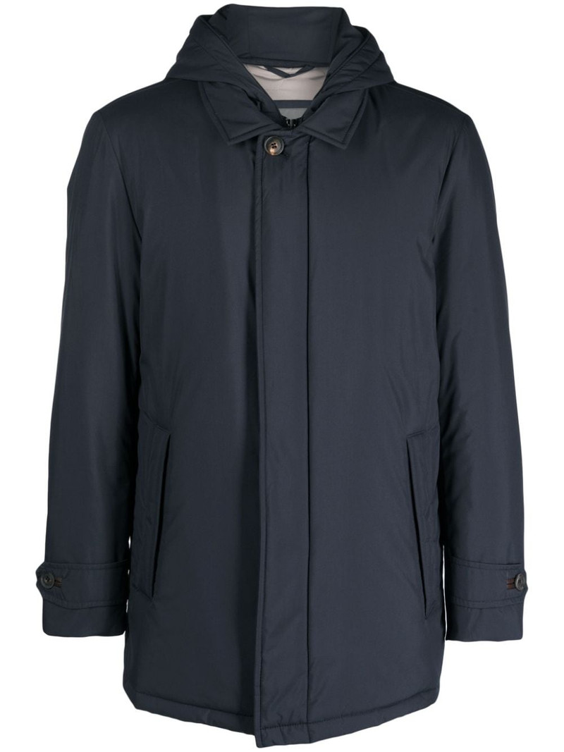 spread-collar padded hooded jacket 1