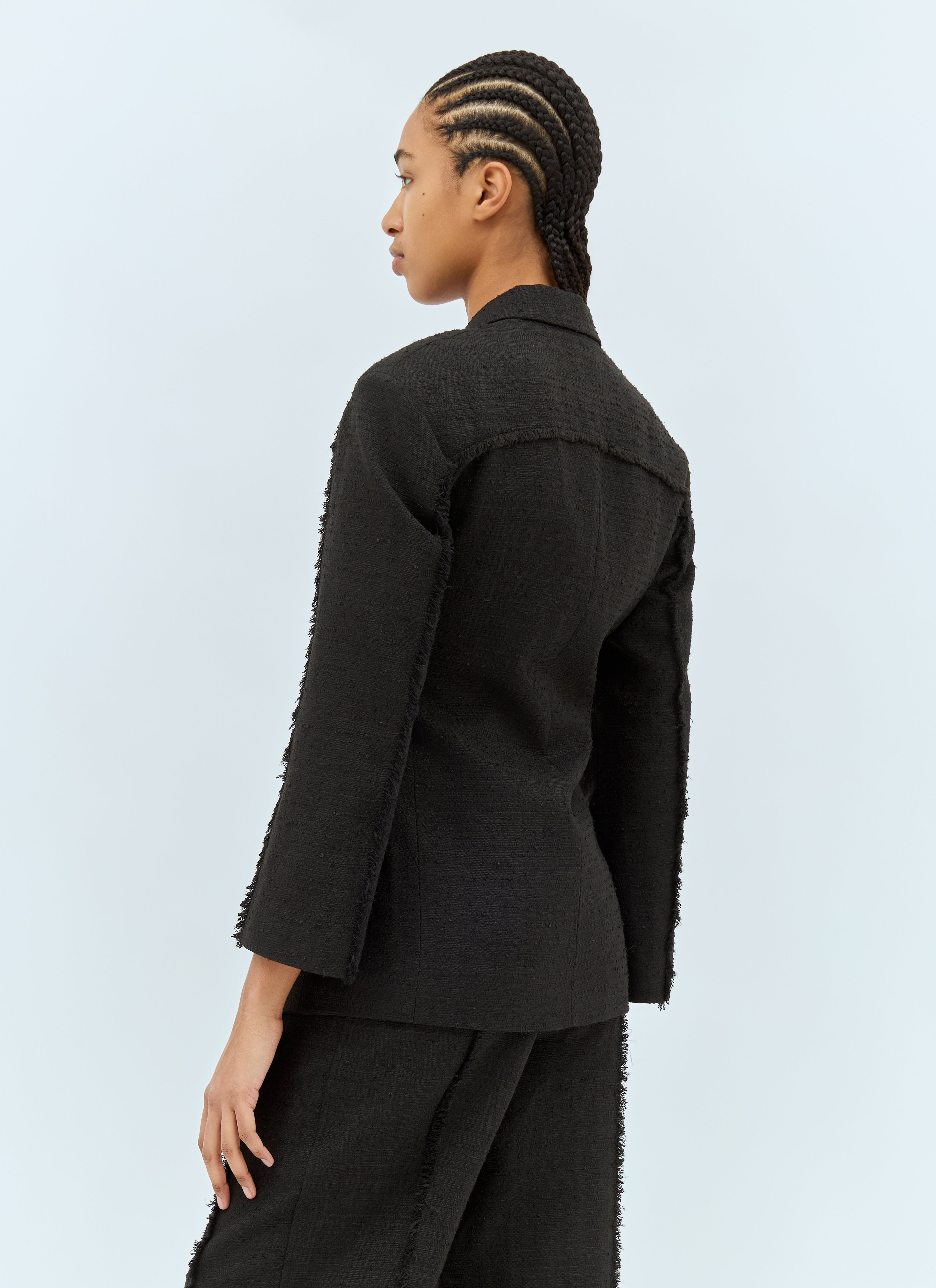Ganni Women Tweed Suiting Blazer - 5