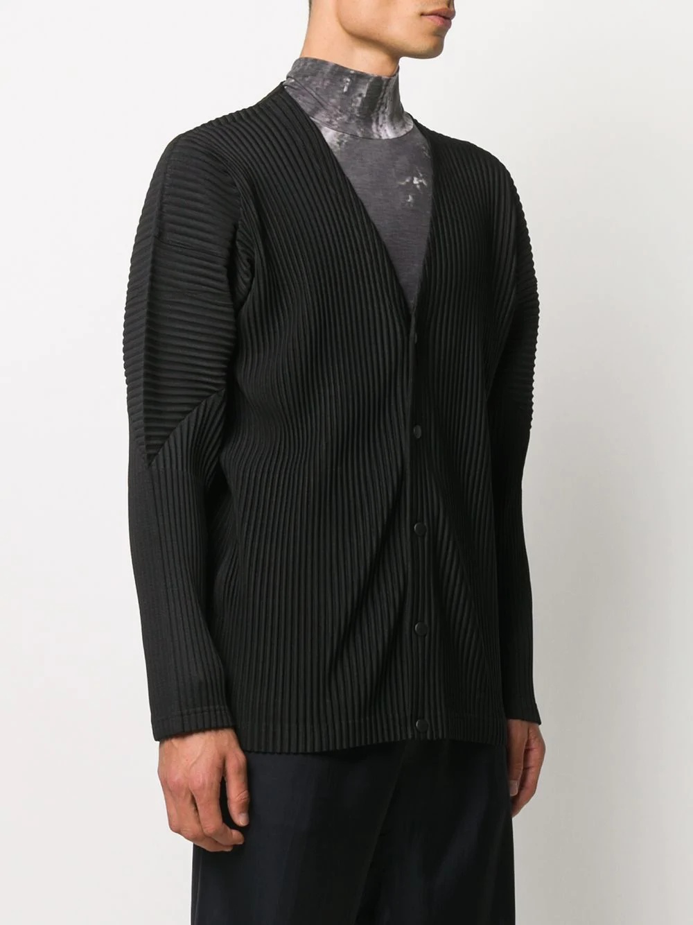 pleated buttoned jacket - 3