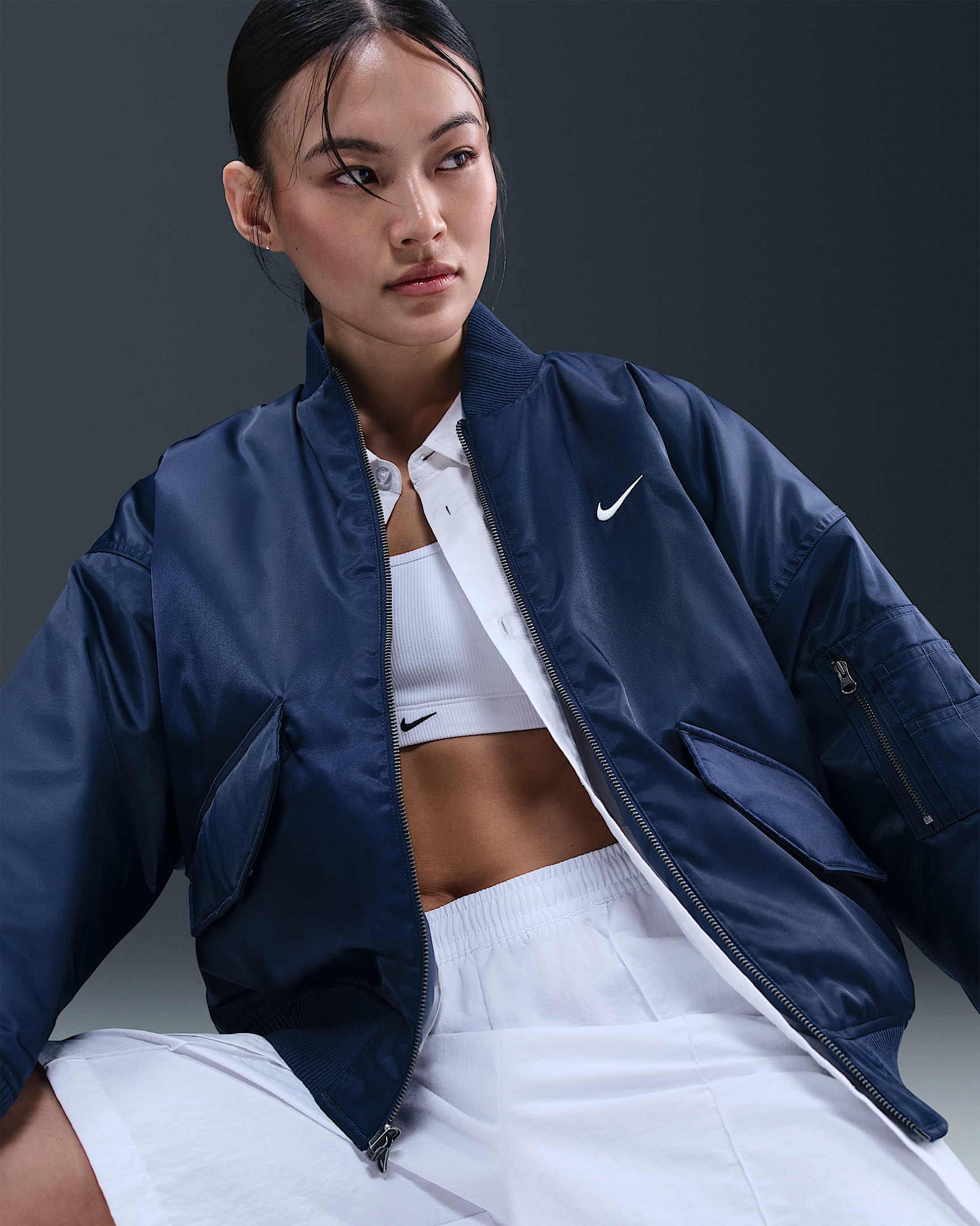 Nike Sportswear Women's Therma-FIT Reversible Bomber Jacket - 3
