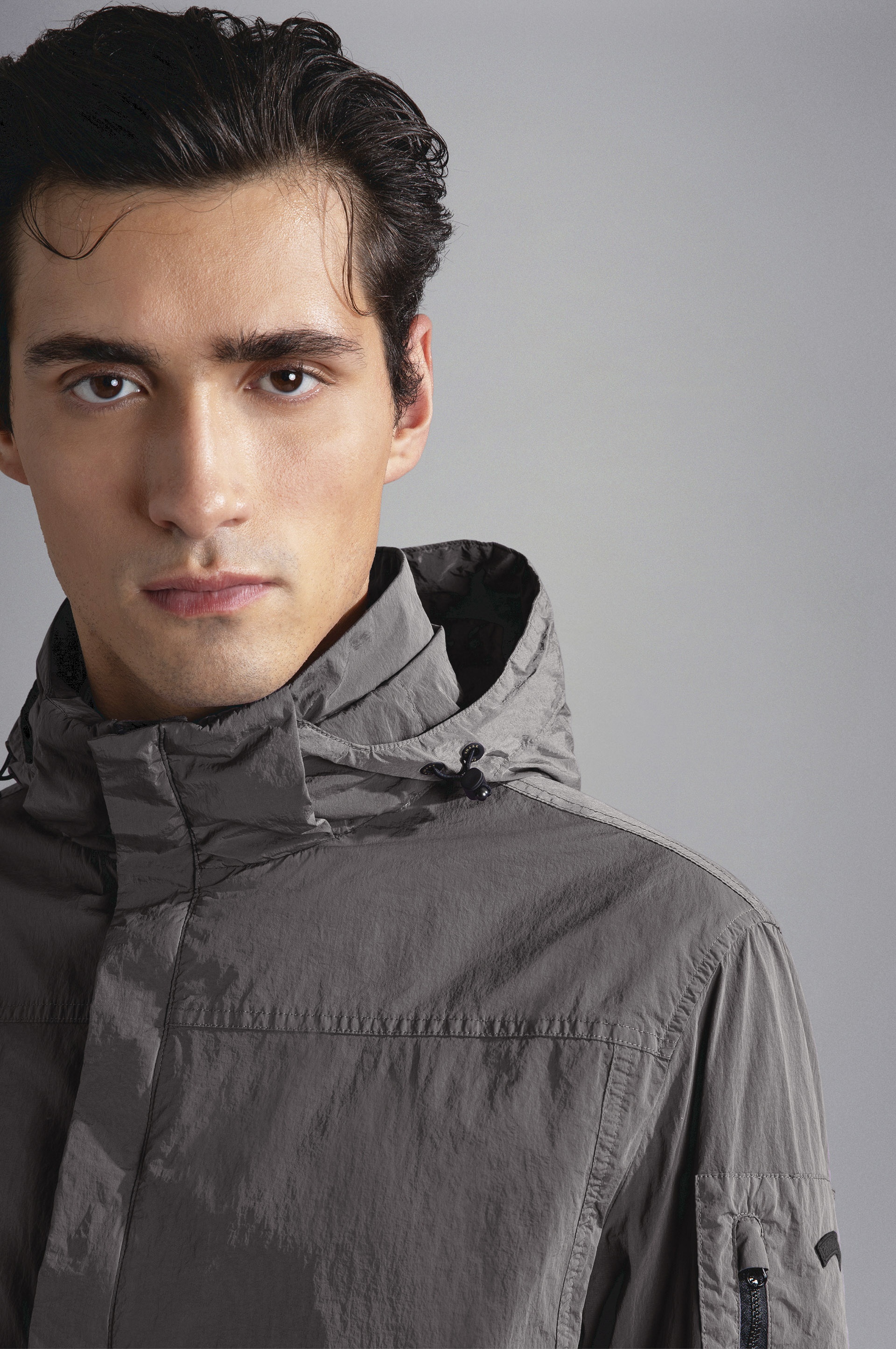 GARMENT DYED CRINCKLE NYLON WINDBREAKER - 4