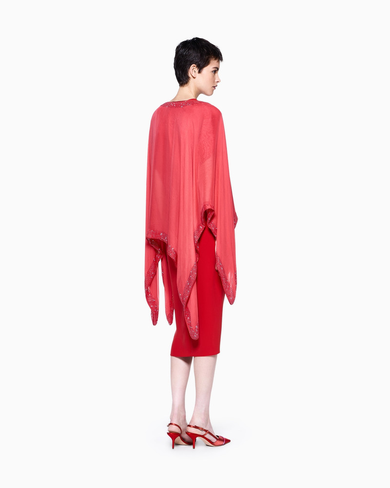 SILK CAPE WITH CRYSTAL DETAIL 3