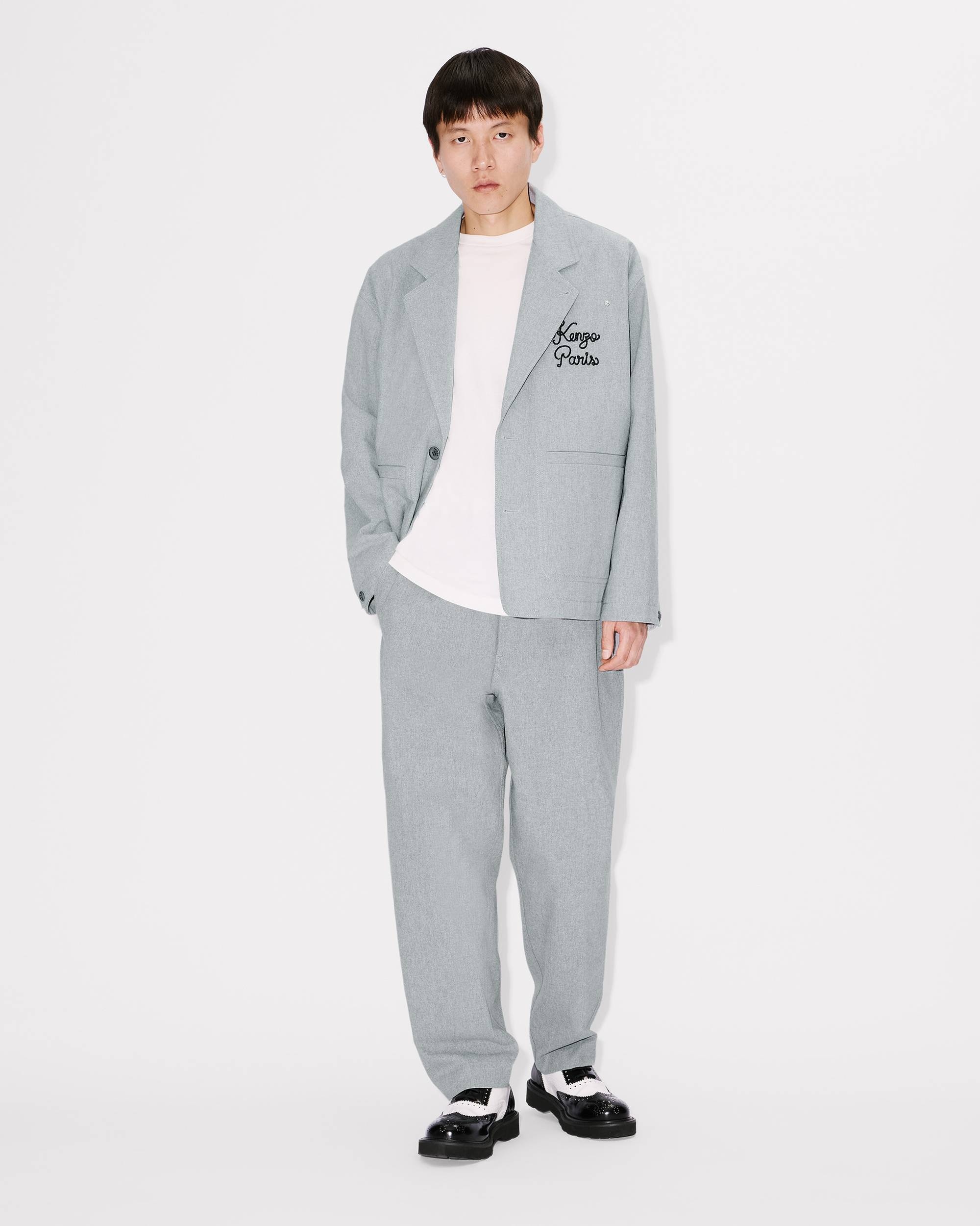 'KENZO Paris Chainstitch' embroidered workwear jacket - 3