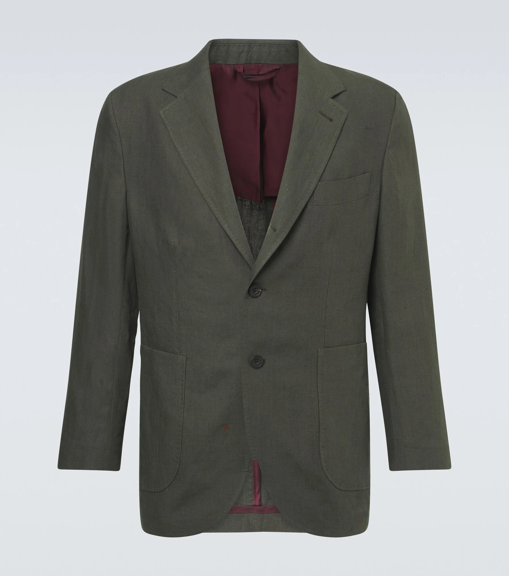 Single-breasted linen blazer - 1