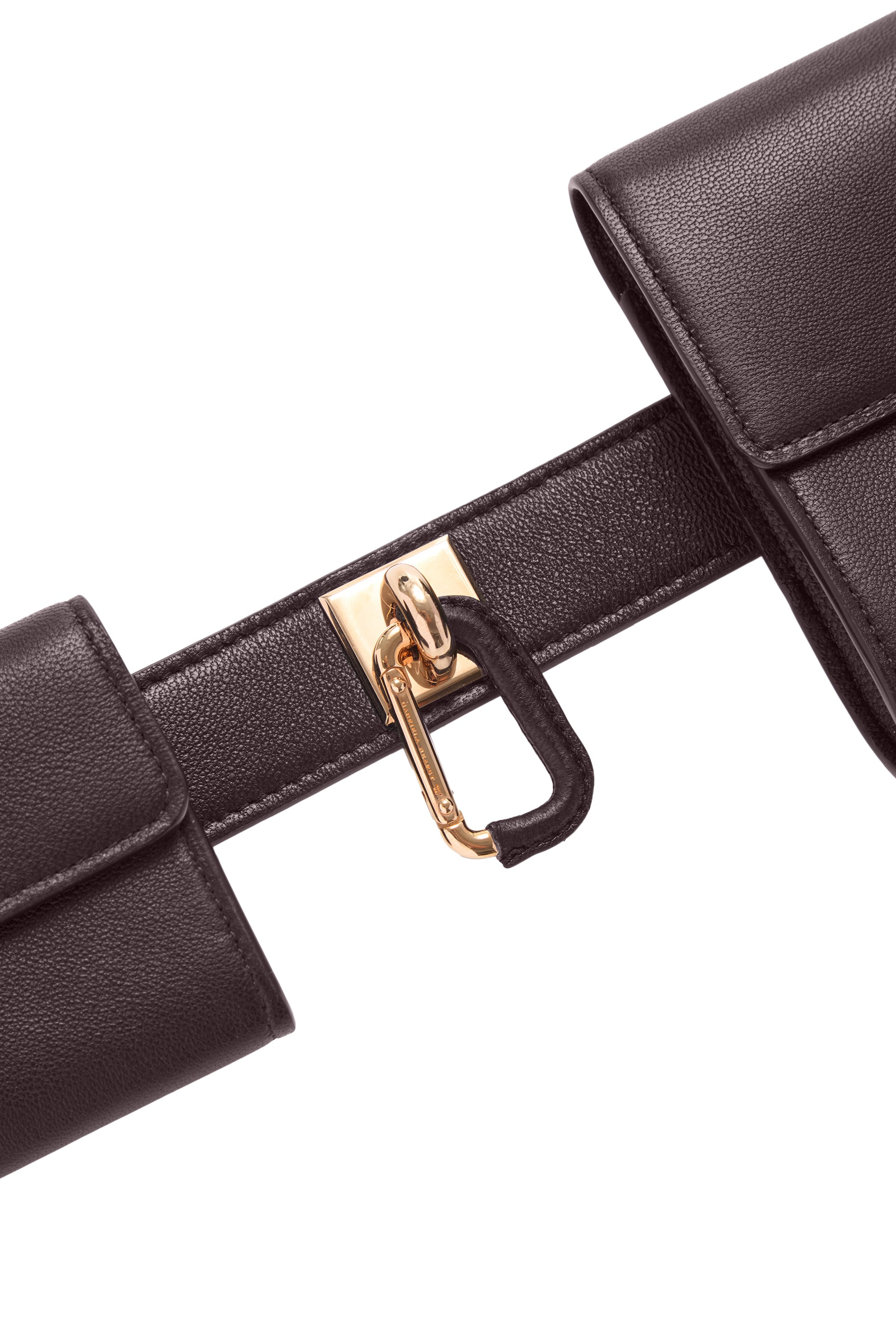 Tool Belt in Bordeaux Nappa Leather - 3