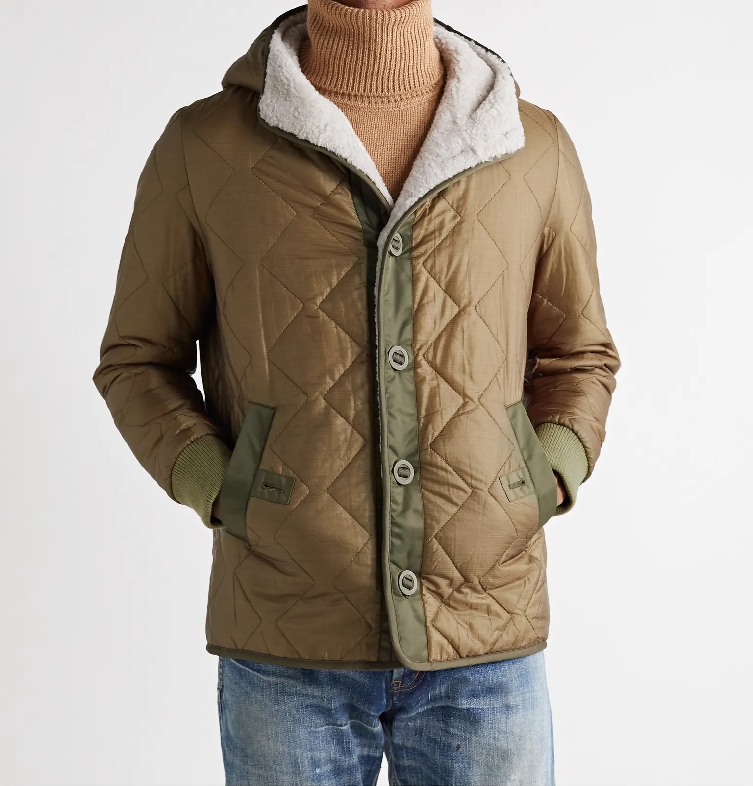 Cotton-Twill Parka with Detachable Ripstop and Shearling Liner - 4