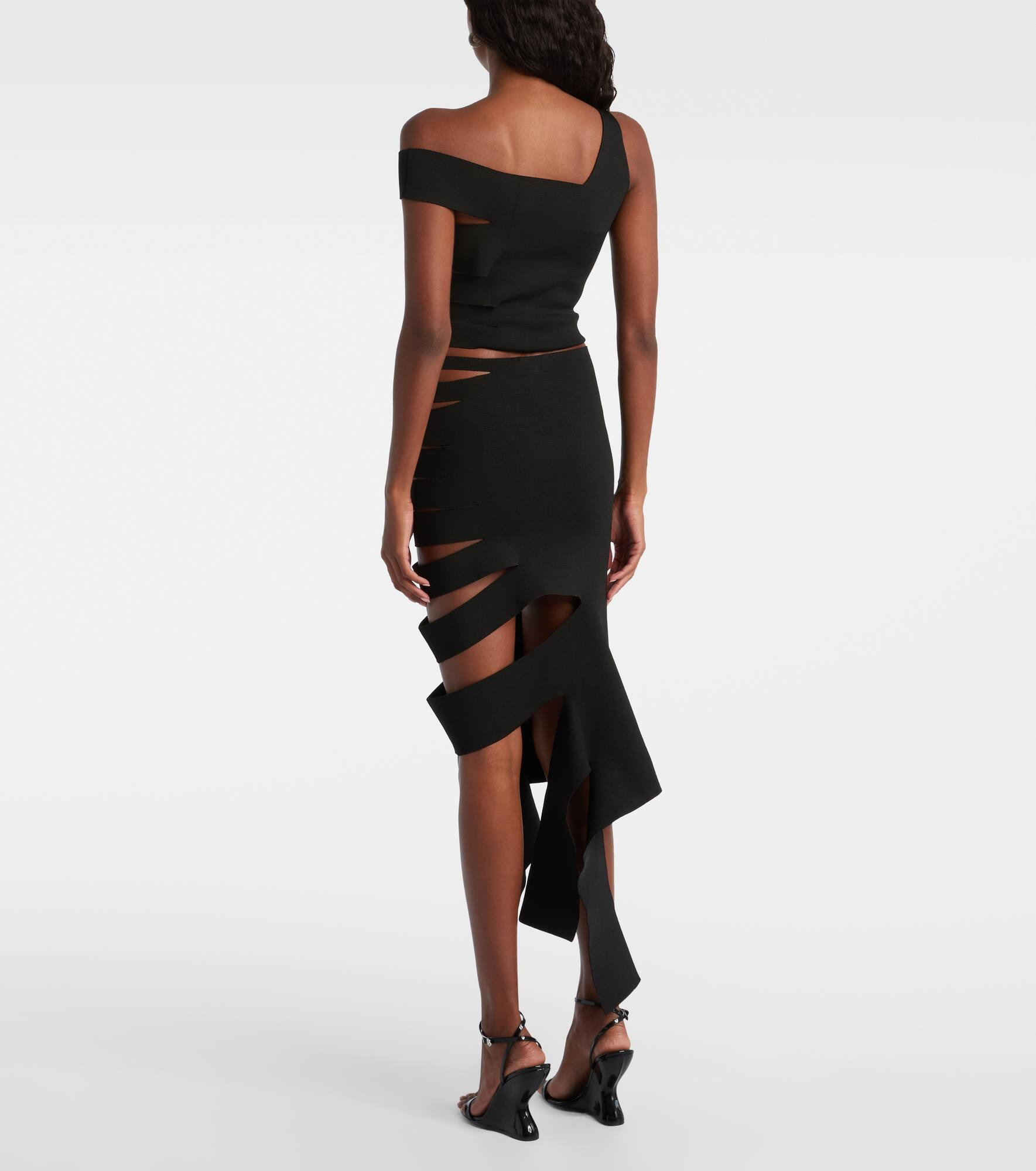 Cut-out midi skirt - 3