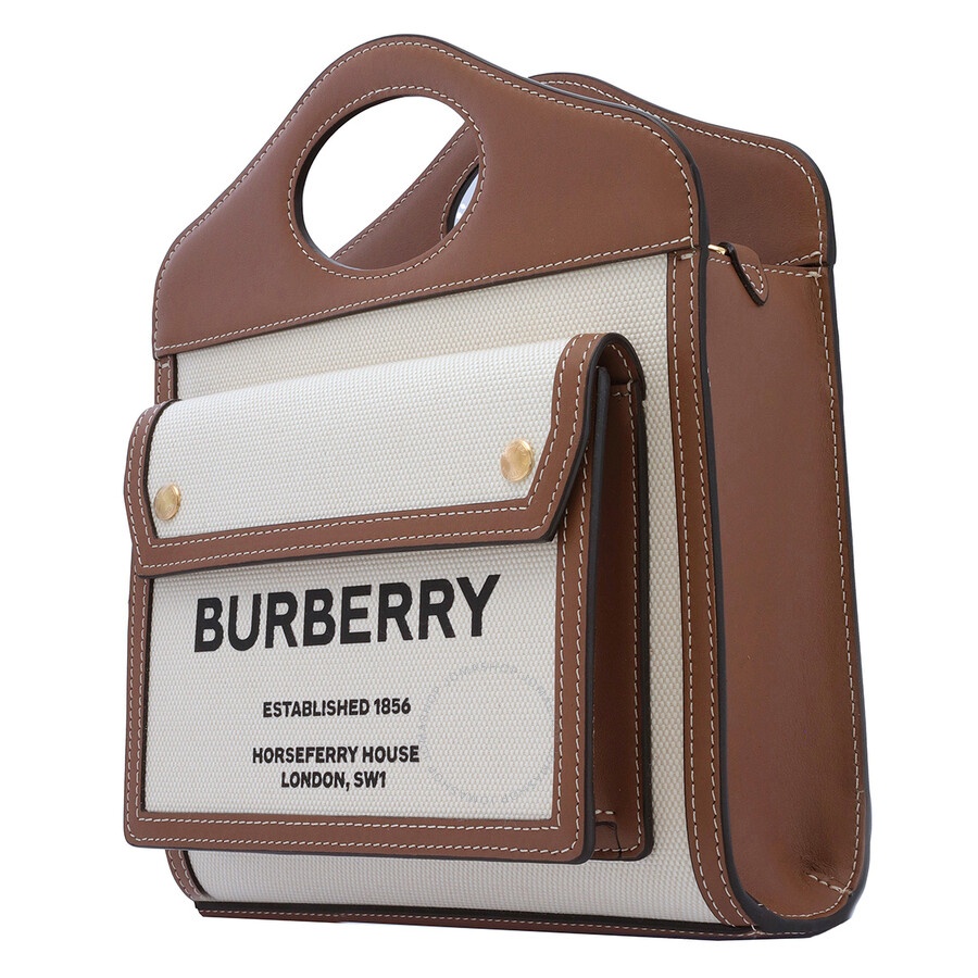 【BURBERRY】MINI POCKET TOTE BAG Burberry Mini Pocket Tote Bag | Neutrals | FARFETCH CA