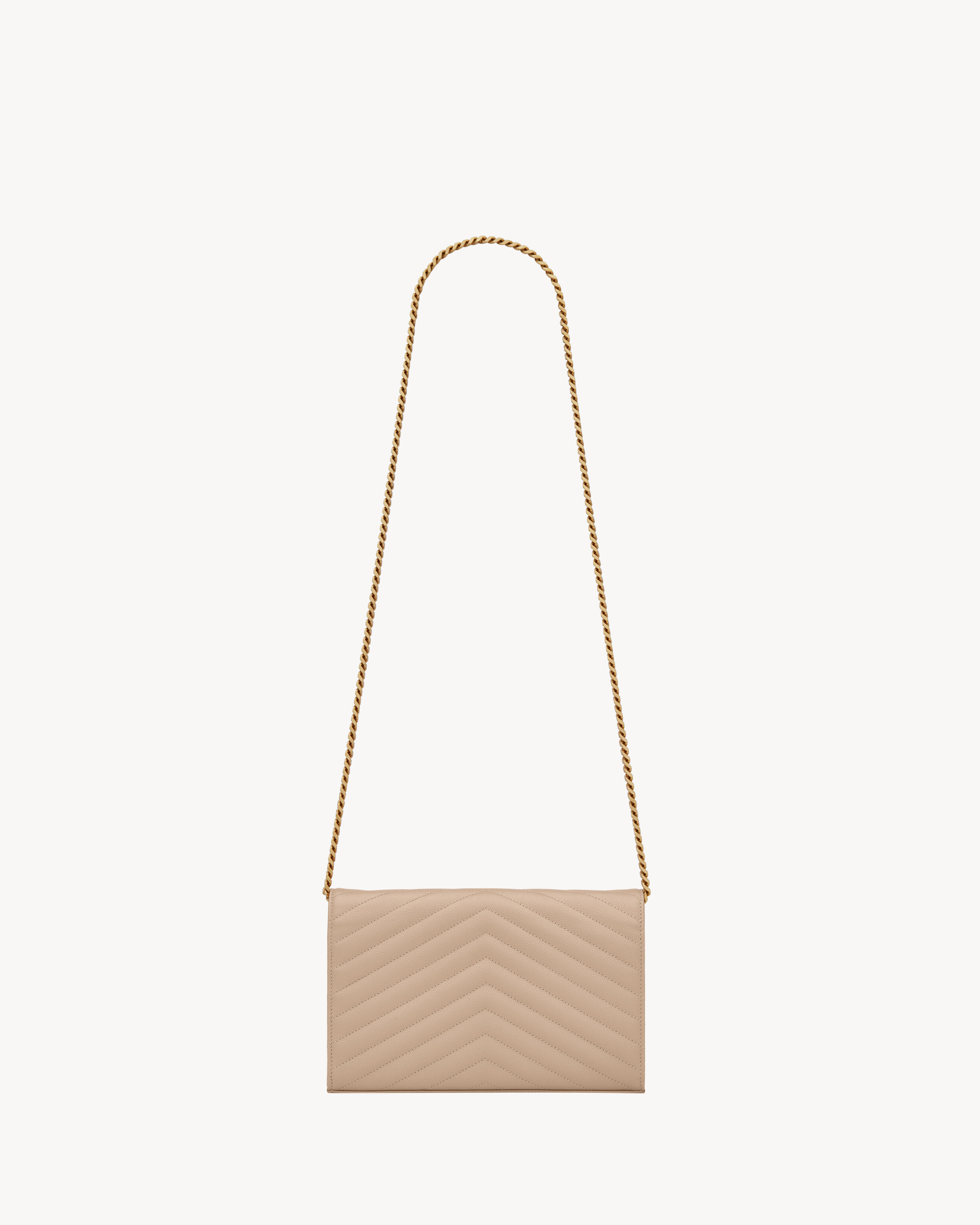 CLASSIC CASSANDRE CHAIN WALLET IN GRAIN DE POUDRE LEATHER - 3