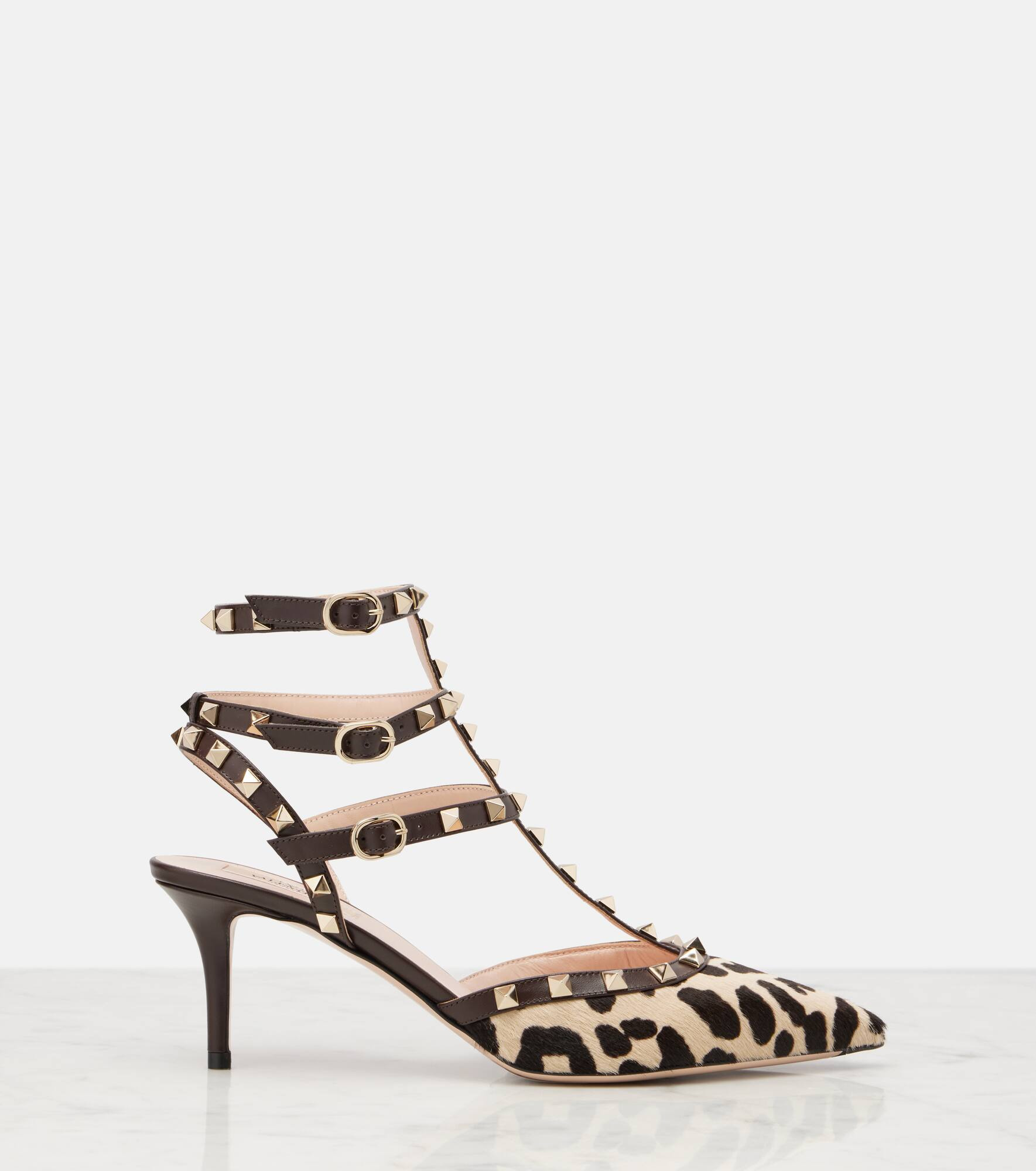 Rockstud 65 calf hair pumps - 4