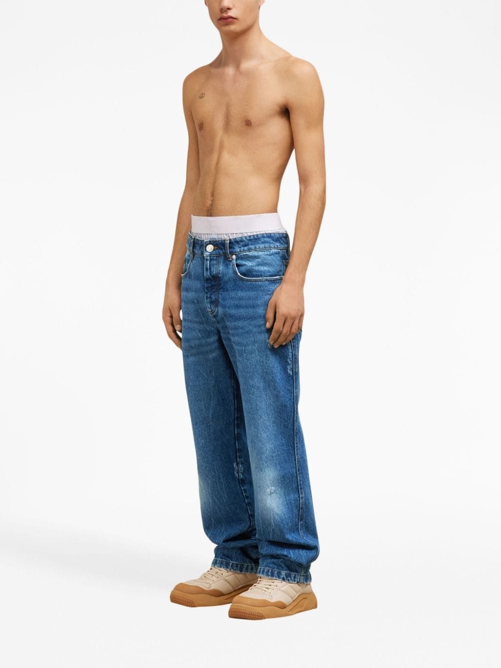 low-rise straight-leg jeans - 3