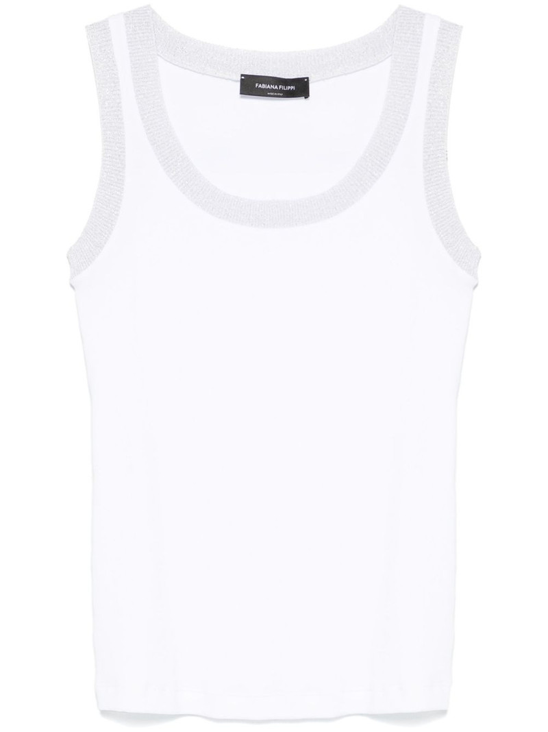 lurex-trim tank top 1