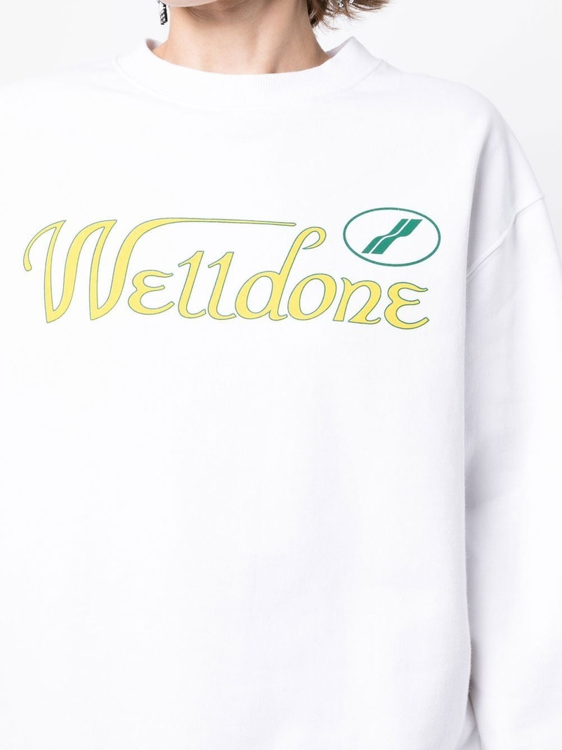 logo-print cotton hoodie 5