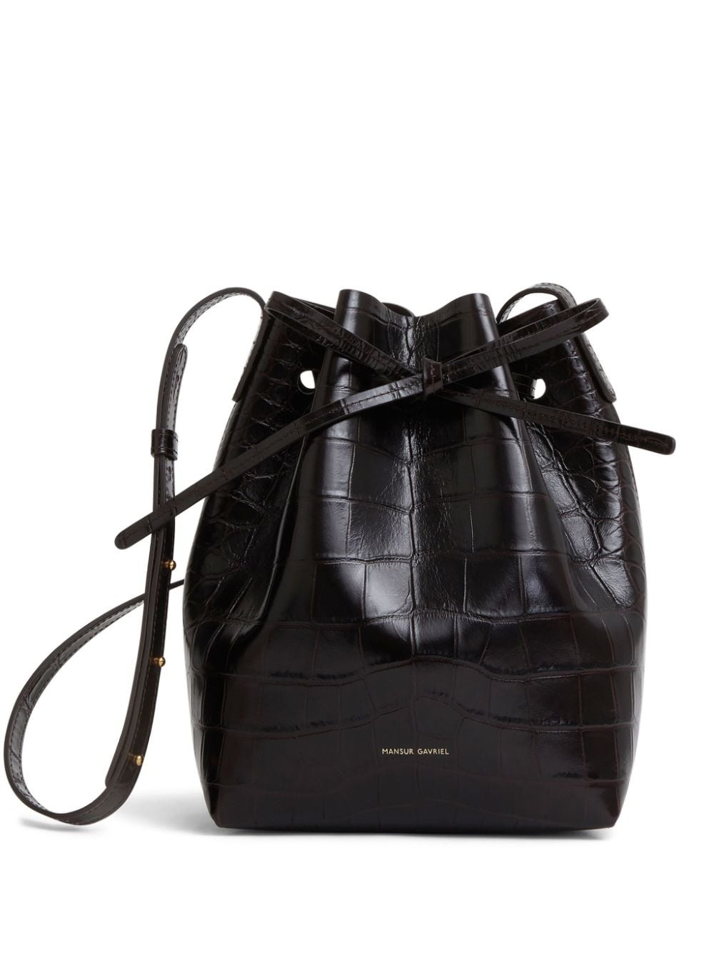 mini Bucket crocodile-effect bag - 1